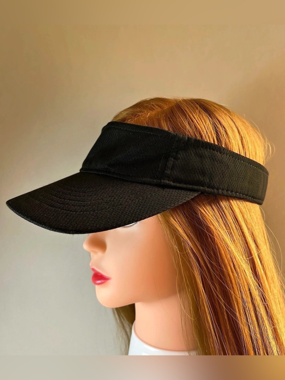 Sport-Tek STC27 Black PosiCharge RacerMesh Athletic Visor OSFA
